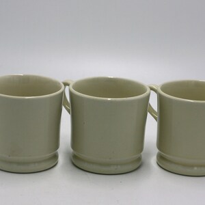 vintage Hall ceramic coffee mugs in ivory/set of three image 2