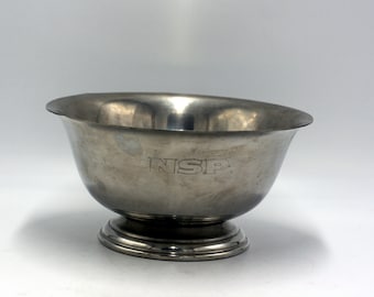 vintage Revere Pewter Footed Bowl