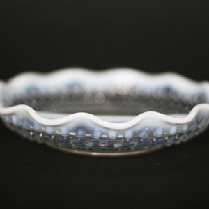 vintage moonstone hobnail divided dish image 1