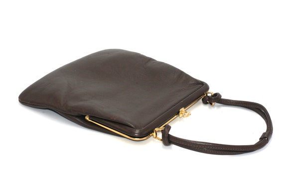 vintage Jane Shilton Brown Leather Handbag - image 1