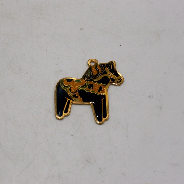 vintage Swedish Dala Horse Charm 1984