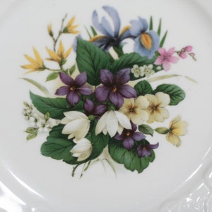 vintage lierre sauvage spring flower plate made in france shabby style image 2