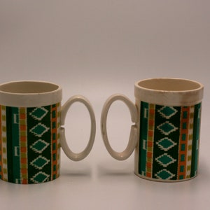 vintage Holt Howard 1962 coffee mugs /South West mugs/ set of two image 3