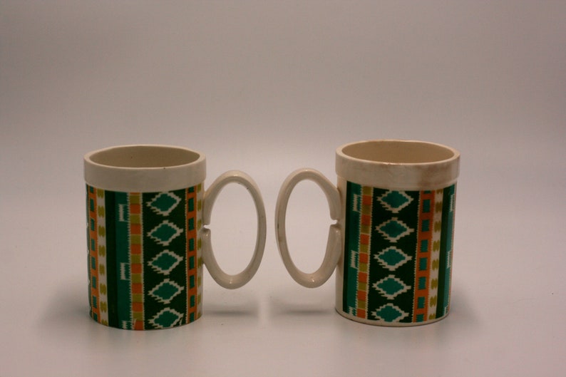 vintage Holt Howard 1962 coffee mugs /South West mugs/ set of two image 3