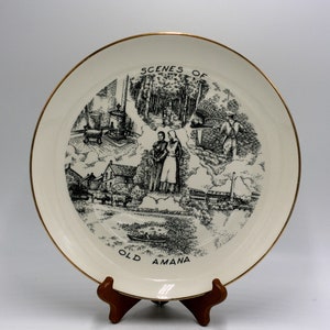 Vintage Scenes of Old Amana plate Amana Colonies plate Homer Laughlin image 1