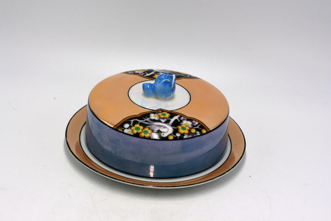 Vintage Noritake Morimura Lusterware Covered Butterdish Etsy