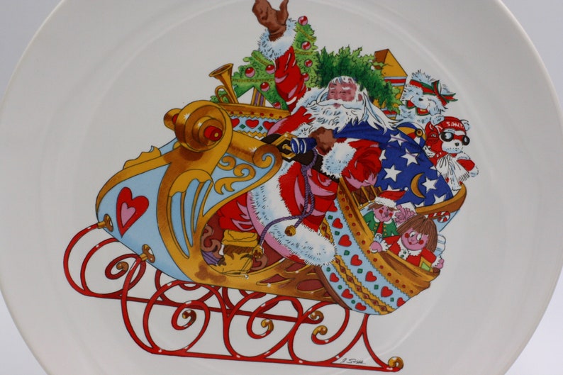 vintage Dayton's Santa plate 1988 image 4