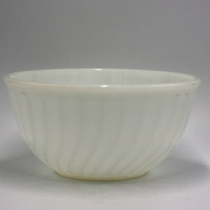 vintage Fire King white swirl mixing bowl