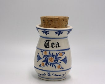 vintage ceramic tea cannister made in Japan