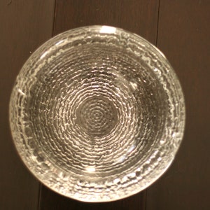 vintage soreno crystal clear glass ashtray image 1