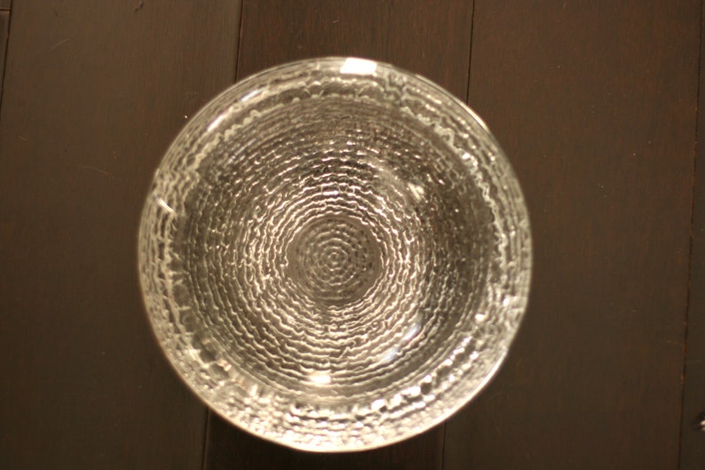 vintage soreno crystal clear glass ashtray image 1