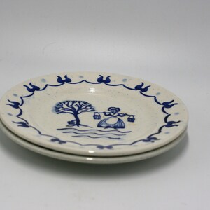 vintage poppytrail provincial blue bread and butter plates image 3