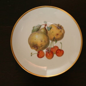 Vintage Tirschenreuth Dessert Plate Cherries and Pears