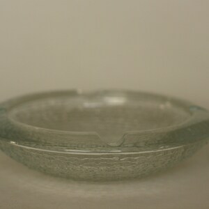 vintage soreno crystal clear glass ashtray image 4