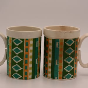 vintage Holt Howard 1962 coffee mugs /South West mugs/ set of two image 1