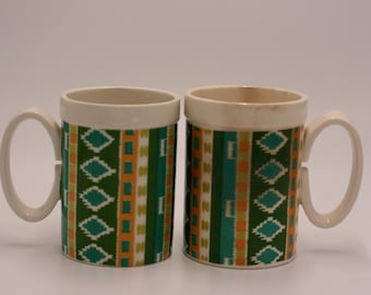 vintage Holt Howard 1962 coffee mugs /South West mugs/ set of two