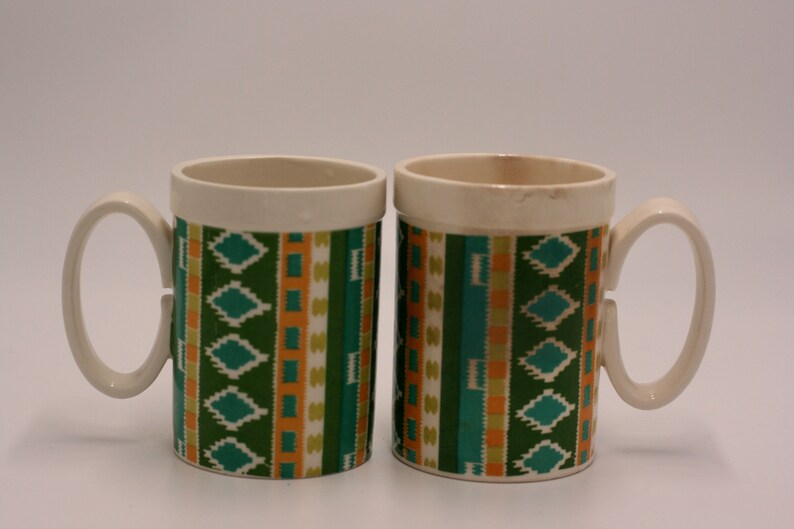 vintage Holt Howard 1962 coffee mugs /South West mugs/ set of two image 1