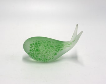 vintage art glass whale