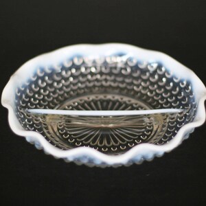 vintage moonstone hobnail divided dish image 2