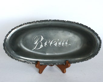 vintage victorian silver plate bread bowl