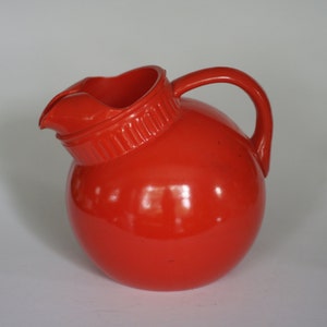 vintage orange ball glass pitcher