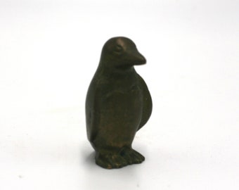 vintage brass penguin