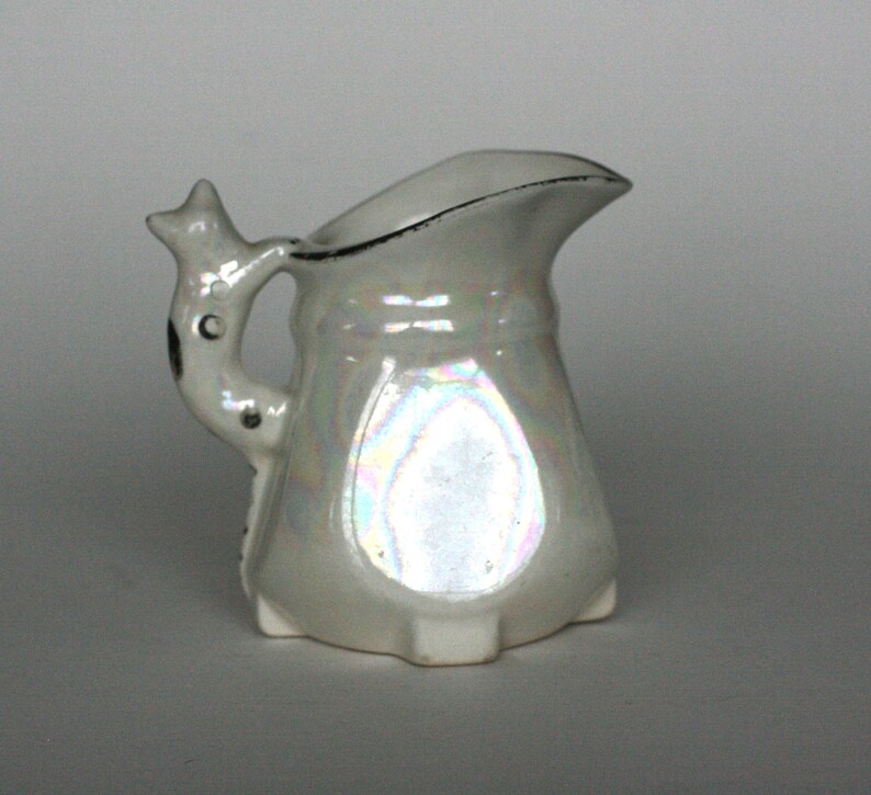 Vintage lustre ware pitcher with cat handle Etsy
