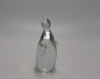 vintage Meleras crystal glass penguin