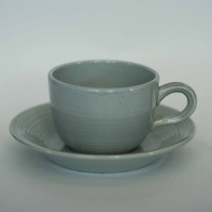 vintage franciscan reflections cup and saucer in gray image 1