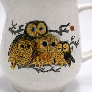 vintage enesco owl pitcher image 3