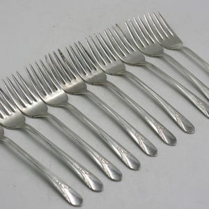 vintage Wm Rogers Inheritance Salad or Dessert Forks Set of Ten