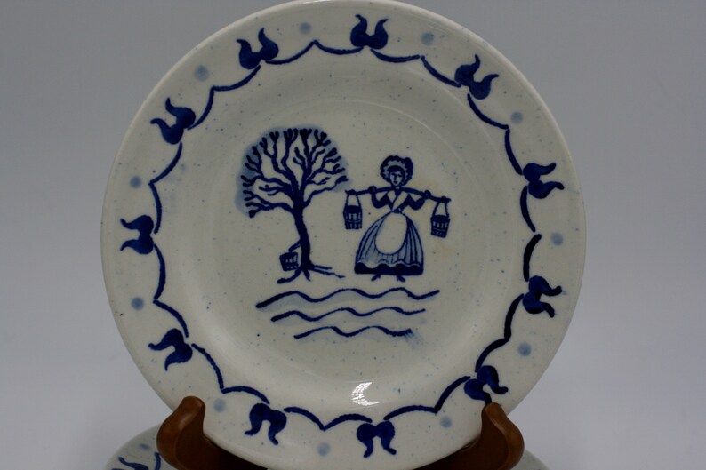 vintage poppytrail provincial blue bread and butter plates image 2