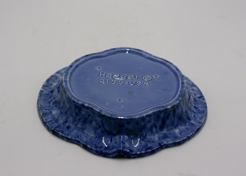 vintage Haeger blue spatter ashtray image 4