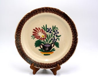 vintage HB Quimper dinner plate French country