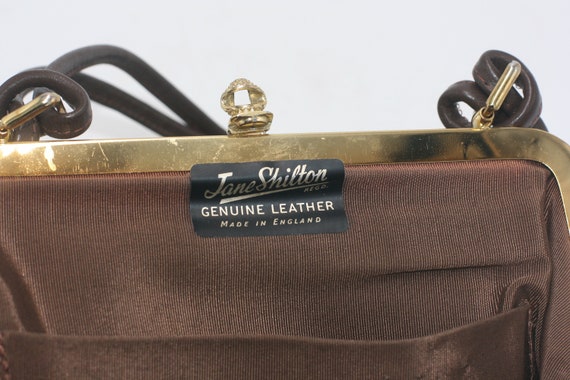 vintage Jane Shilton Brown Leather Handbag - image 6