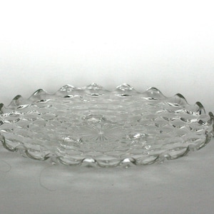 vintage fostoria cubic platter or cake plate