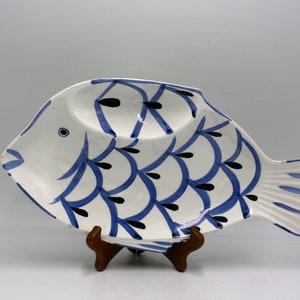 vintage Fish Shaped Chip and Dip Platter made in Japan
