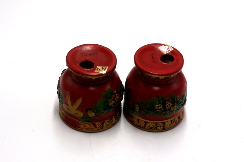 vintage Napcoware ceramic Christmas candle holders image 3