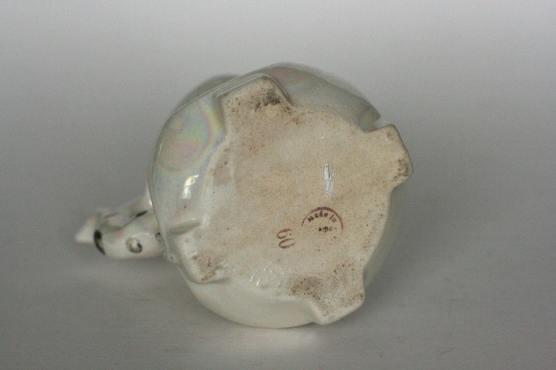 Vintage lustre ware pitcher with cat handle Etsy