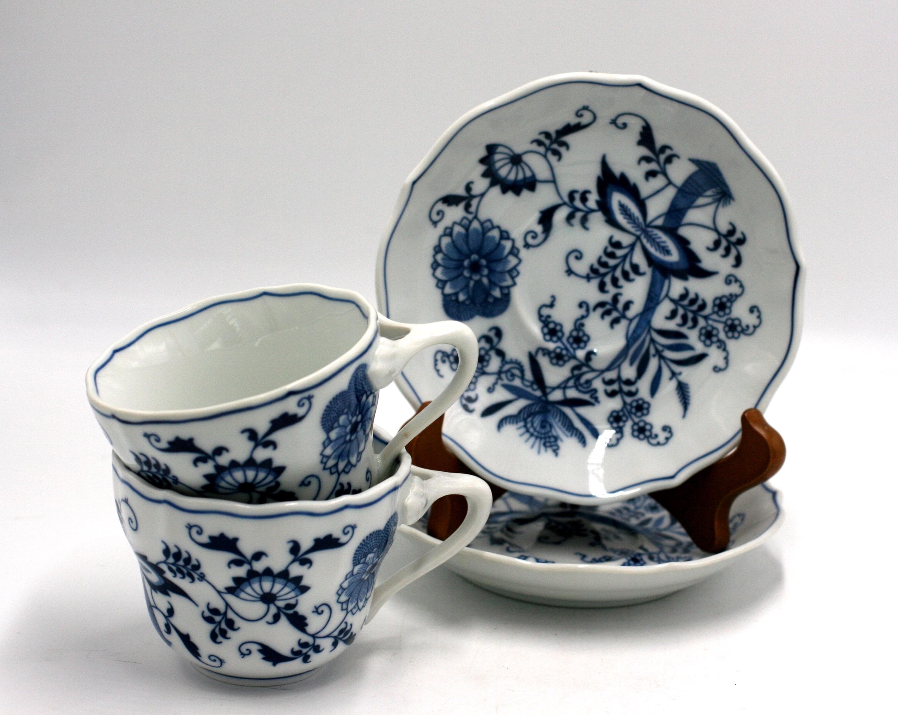Vintage Blue Danube Cups and Saucers - Etsy