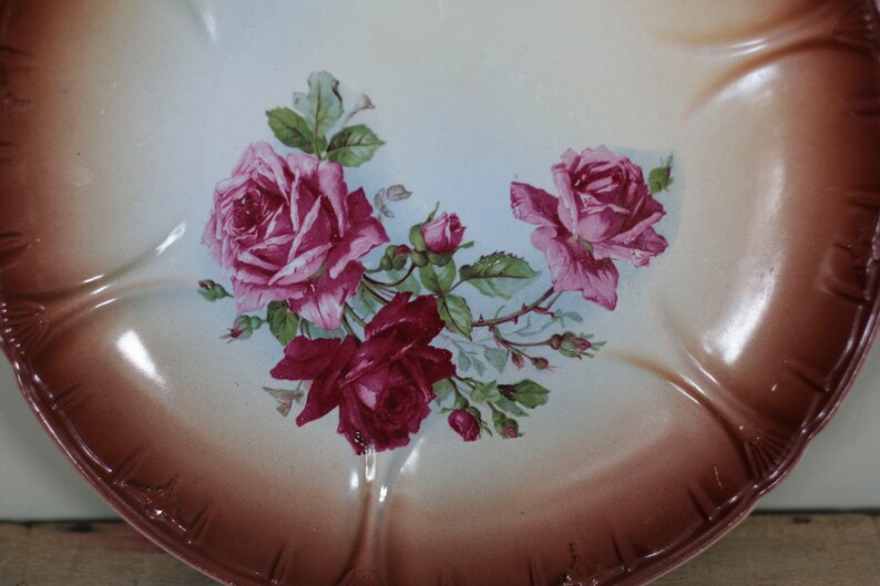 vintage transfer ware plate shabby style image 2