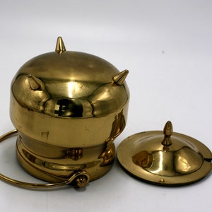 vintage brass footed cauldron image 5