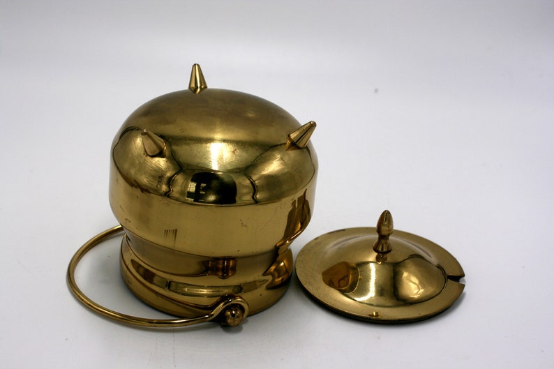 vintage brass footed cauldron image 5