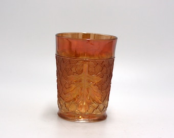 vintage Marigold Carnival glass tumbler