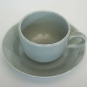 vintage franciscan reflections cup and saucer in gray image 5