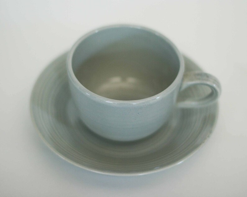 vintage franciscan reflections cup and saucer in gray image 5