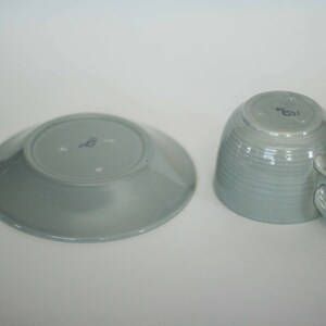 vintage franciscan reflections cup and saucer in gray image 3