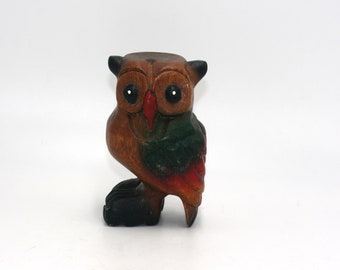 vintage wooden owl