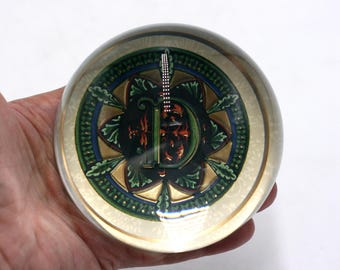 vintage Punch Studio Paperweight Letter D Made in France