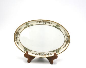 vintage Porcelain Dresser Tray Hand painted Nippon